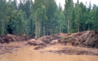 Kalliopinnan esiinkaivuuta